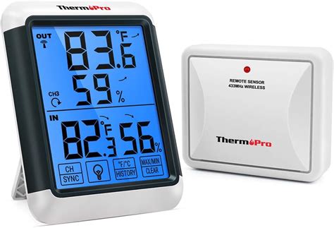 termometro igrometro digitale multifunzionale misura di temperatura umidità|ThermoPro TP65 Termoigrometro con Sensore Wireless Interno .